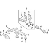 Mercedes Suspension Subframe Crossmember -  Genuine Mercedes 2303506808