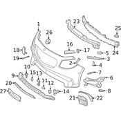 Mercedes License Plate Bracket - Genuine Mercedes 2138807800