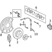 Mercedes Brake Backing Plate -  Genuine Mercedes 2304201444