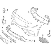 Mercedes License Plate Bracket - Genuine Mercedes 2138850604