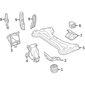 Mercedes Engine Mount Bracket - Genuine Mercedes 2762230304