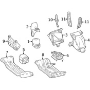 Mercedes Engine Mount Bracket  - Genuine Mercedes 2762233504