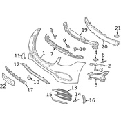 Mercedes Grille - Genuine Mercedes 2138856900