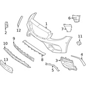 Mercedes License Plate Bracket - Genuine Mercedes 2138857004