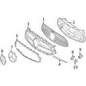 Mercedes Grille - Genuine Mercedes 2138886400