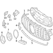 Mercedes Grille Molding - Genuine Mercedes 2138889700