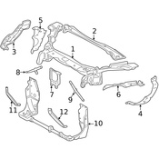 Mercedes Radiator Support Panel Reinforcement - Genuine Mercedes 230620028564