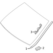 Mercedes Roof Drip Molding Clip - Genuine Mercedes 2139910098