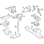 Mercedes Engine Mount Bracket - Genuine Mercedes 2782236004