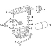 Mercedes Suspension Air Compressor Line -  Genuine Mercedes 2139970152