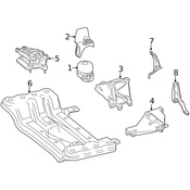 Mercedes Engine Mount Bracket  - Genuine Mercedes 2782236204