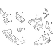 Mercedes Engine Mount Bracket  - Genuine Mercedes 2782236304