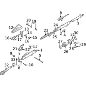 Mercedes Steering Shaft - Genuine Mercedes 2154600616