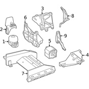 Mercedes Engine Mount Bracket  - Genuine Mercedes 2782236604