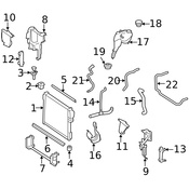 Mercedes Radiator Air Seal - Genuine Mercedes 2165050186