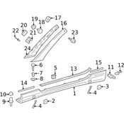 Mercedes Rocker Panel Molding Seal - Genuine Mercedes 2306900298