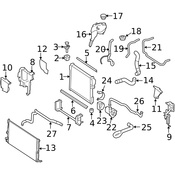 Mercedes Radiator Support Baffle - Genuine Mercedes 2165051130