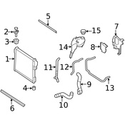 Mercedes Radiator Support Baffle - Genuine Mercedes 2165051630