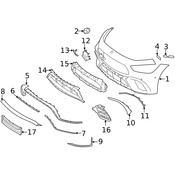 Mercedes License Plate Bracket - Genuine Mercedes 2908852801