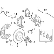 Mercedes Disc Brake Caliper Bracket - Genuine Mercedes 2314230206