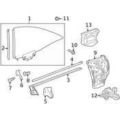 Mercedes Window Regulator - Genuine Mercedes 2166700403