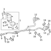 Mercedes Exhaust System Hanger- Genuine Mercedes 2314920044