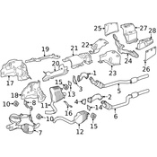 Mercedes Exhaust System Hanger Bracket - Genuine Mercedes 2314920741