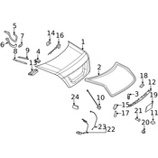 Mercedes Deck Lid Release Solenoid - Genuine Mercedes 2168000148