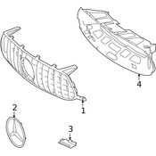 Mercedes Grille - Genuine Mercedes 2908859300