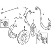 Mercedes Brake Hydraulic Hose -  Genuine Mercedes 2174200000