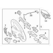 Mercedes Steering Wheel Trim - Genuine Mercedes 21746411002A17