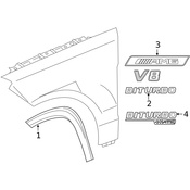 Mercedes Fender Emblem - Genuine Mercedes 2928173500