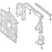 Mercedes Radiator Support Baffle - Genuine Mercedes 2175050300