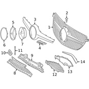 Mercedes Grille - Genuine Mercedes 292885512228
