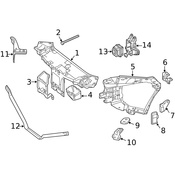 Mercedes Radiator Support Baffle - Genuine Mercedes 2176220200