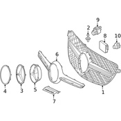 Mercedes Grille Molding - Genuine Mercedes 292888022364