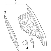 Mercedes Back Up Light Assembly - Genuine Mercedes 292906440064