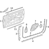 Mercedes Door Seal - Genuine Mercedes 2177200554