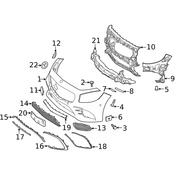 Mercedes License Plate Bracket - Genuine Mercedes 2178800901