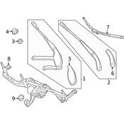 Mercedes-Benz Windshield Wiper Blade Set - Genuine Mercedes 2968201500