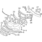Mercedes License Plate Bracket - Genuine Mercedes 2178850881