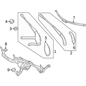 Mercedes-Benz Windshield Wiper Blade Set - Genuine Mercedes 2978205300