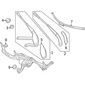 Mercedes Wiper Blade Set - Genuine Mercedes 2978205801