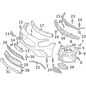 Mercedes Grille - Genuine Mercedes 2318852600