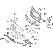Mercedes Grille Molding - Genuine Mercedes 2178854800