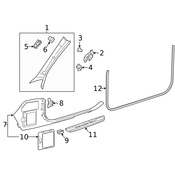 Mercedes Door Seal - Genuine Mercedes 23869226009G44