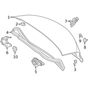 Mercedes Deck Lid Seal - Genuine Mercedes 2387504800