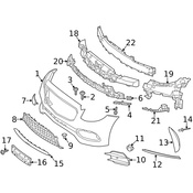 Mercedes Bumper Cover Support Rail - Genuine Mercedes 2388856400