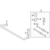 Mercedes Suspension Stabilizer Bar -  Genuine Mercedes 463323046565