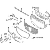 Mercedes Grille Molding - Genuine Mercedes 2388880900